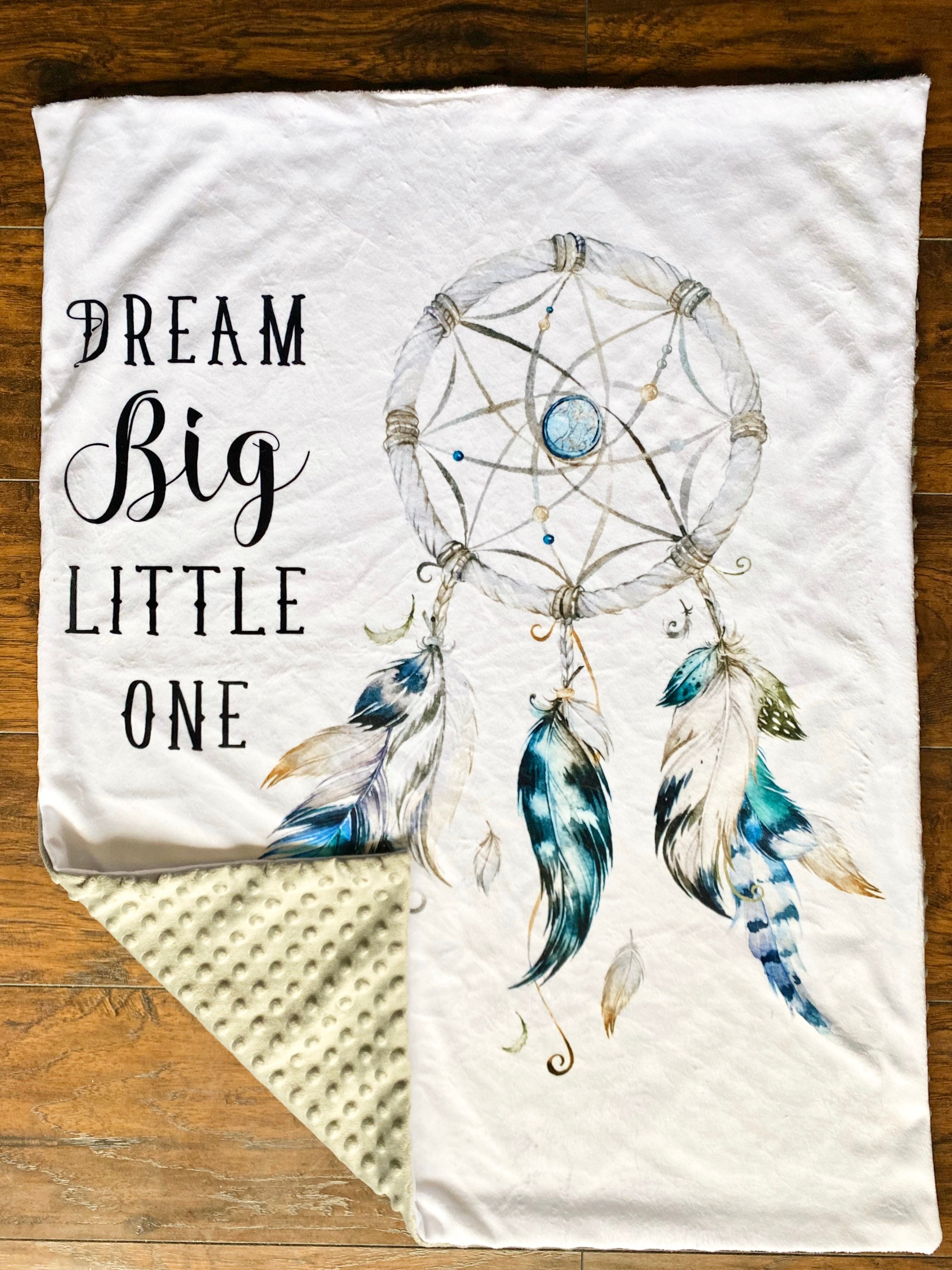 Baby boy blanket dream catcher blanket dream big little one Etsy