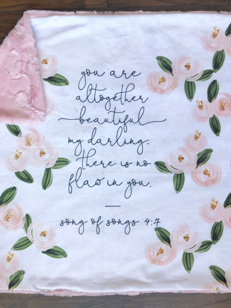 Bible Verse Scripture Blanket Christian Baby Gift Baby Etsy