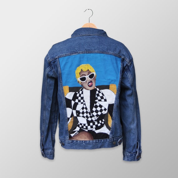 Cardi b jean jacket clearance
