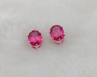 Natural Ruby Stud Earrings