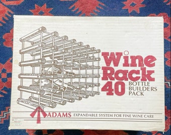 Vintage J.K Adam’s wooden wine rack