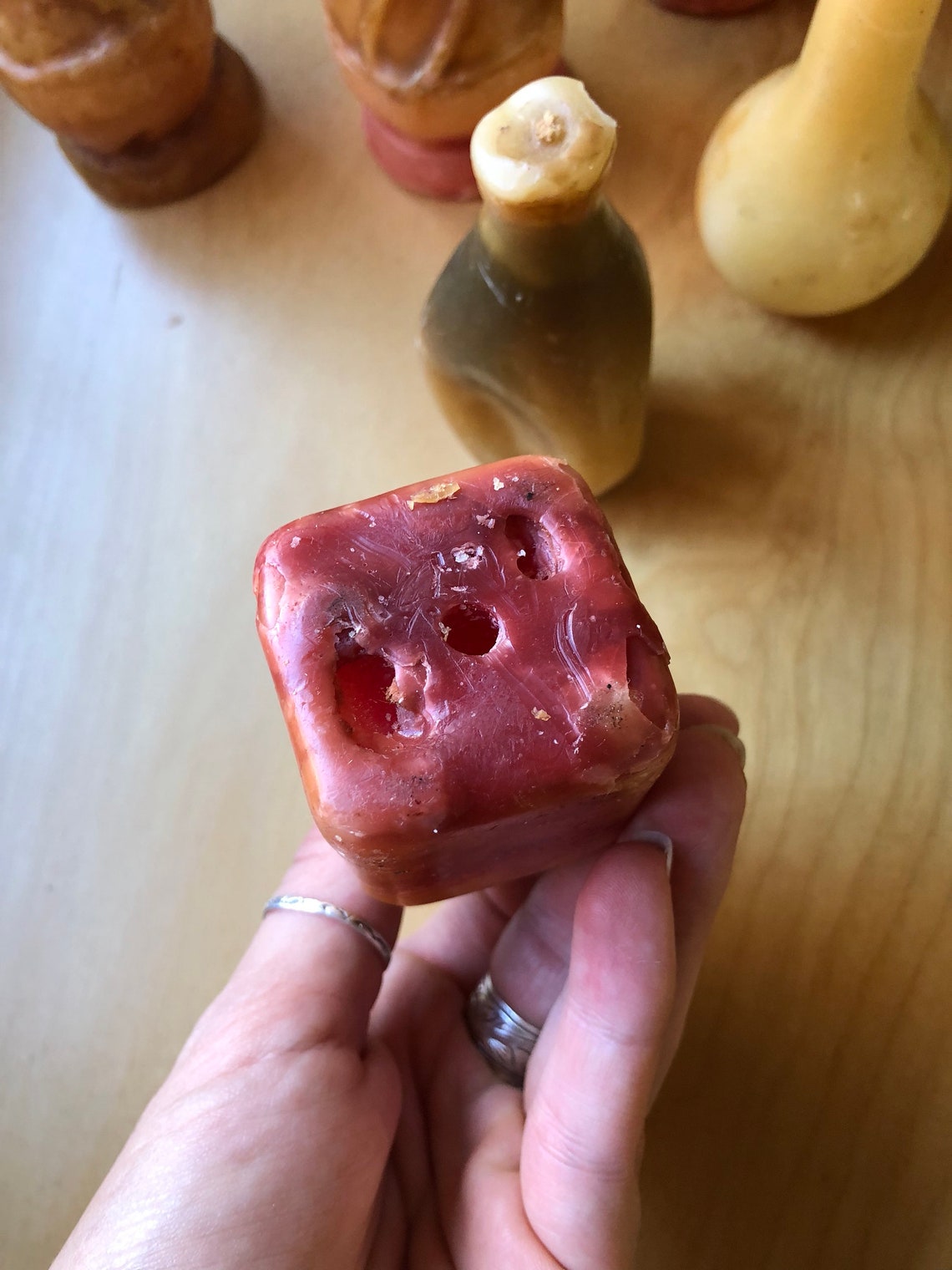 Vintage wax bottle candles set of 6 Etsy