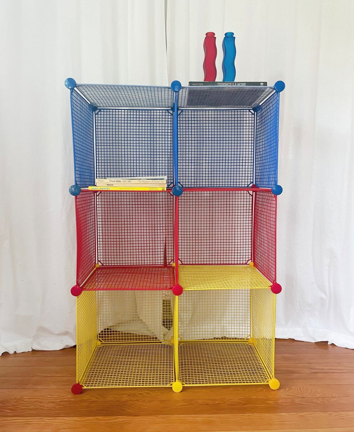 Vintage Grid Storage Cubes / Primary Colors Etsy