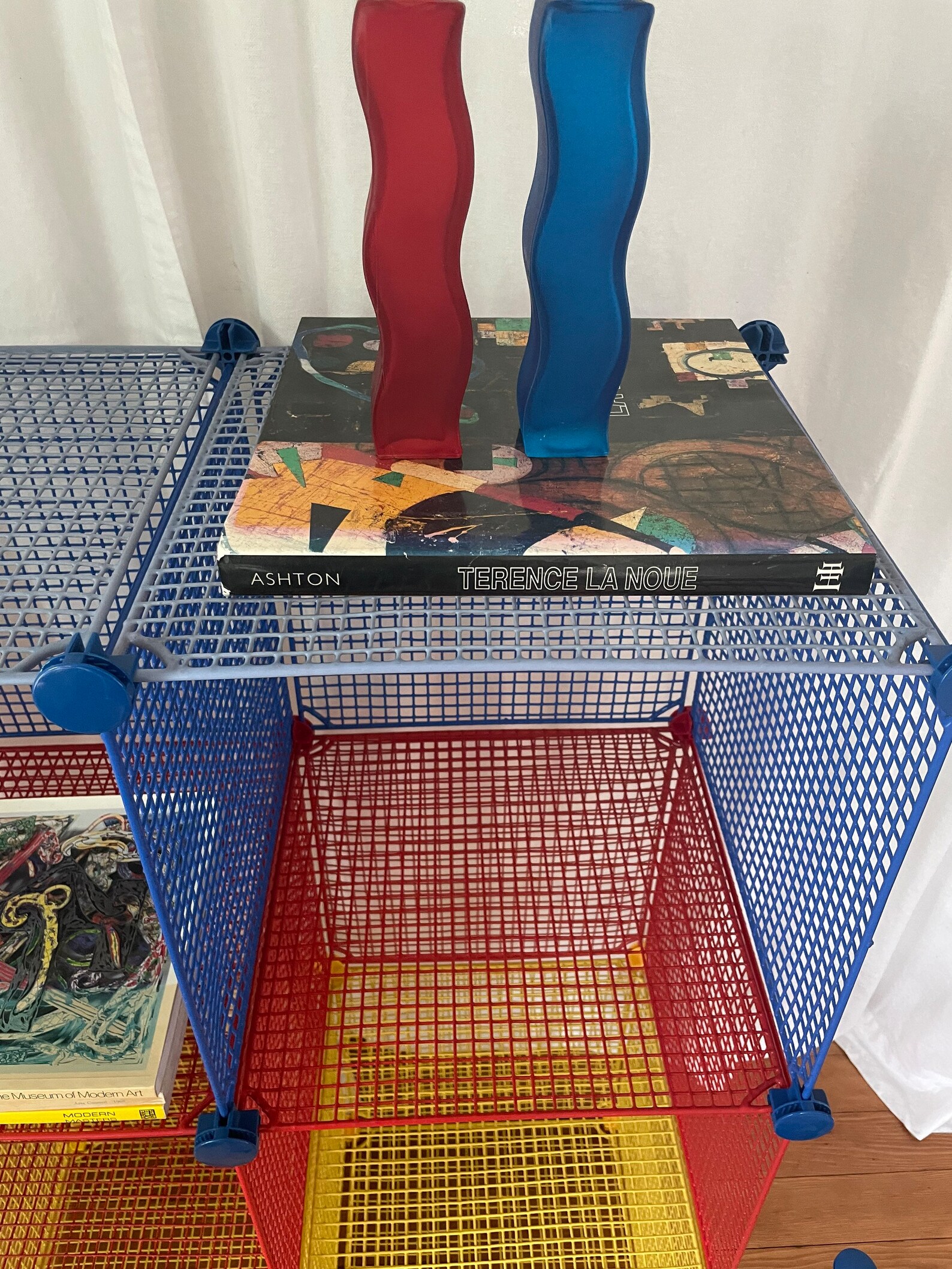 Vintage Grid Storage Cubes / Primary Colors Etsy