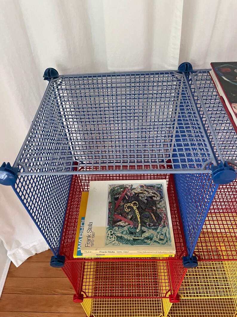 Vintage Grid Storage Cubes / Primary Colors Etsy