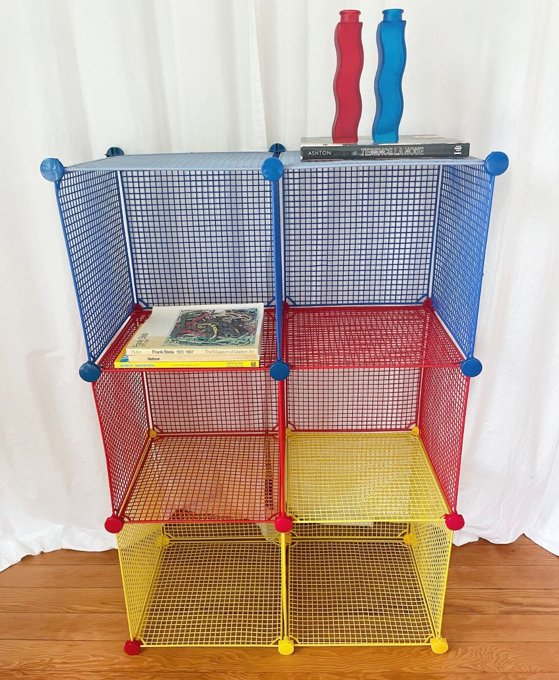 Vintage Grid Storage Cubes / Primary Colors Etsy