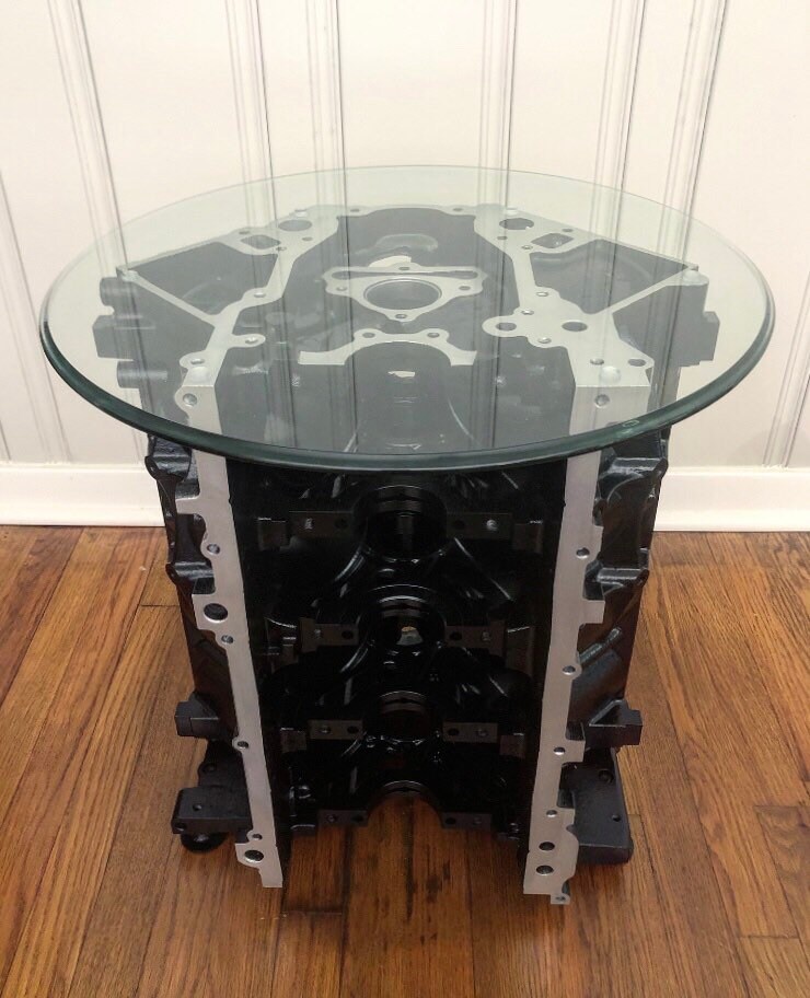 V8 Engine Block Coffee Table and Wine Rack Etsy