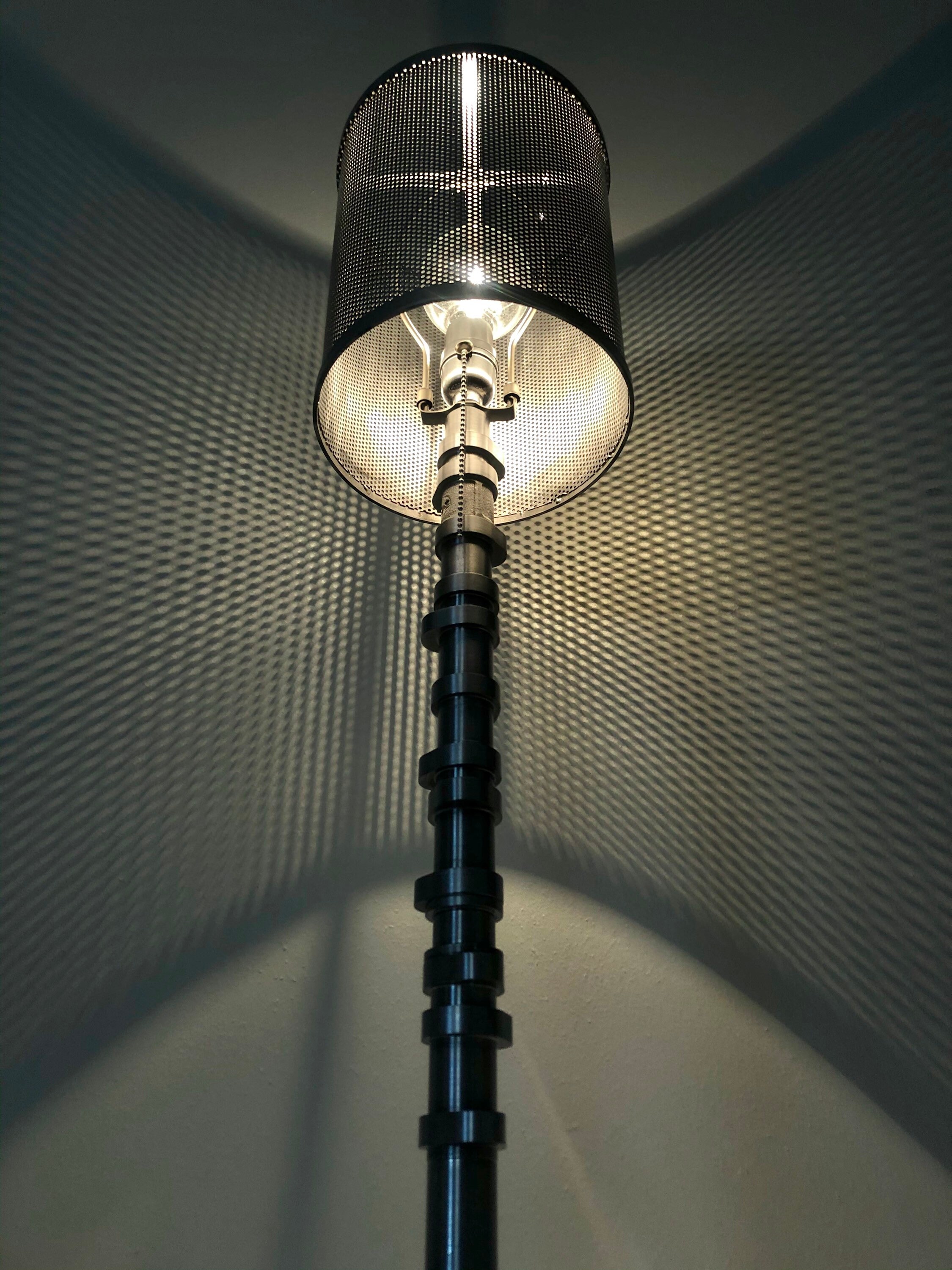 Camshaft Lamp with metal shade Etsy