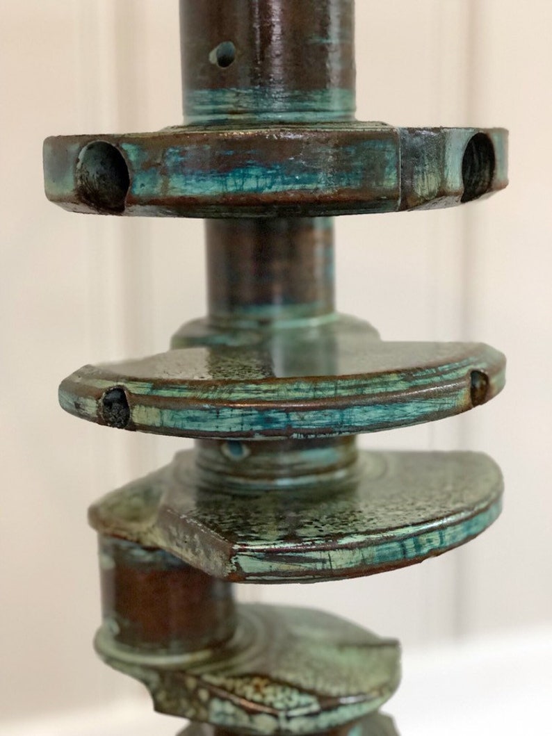 V8 Muscle Car Table Crankshaft End Table Distressed Look Etsy