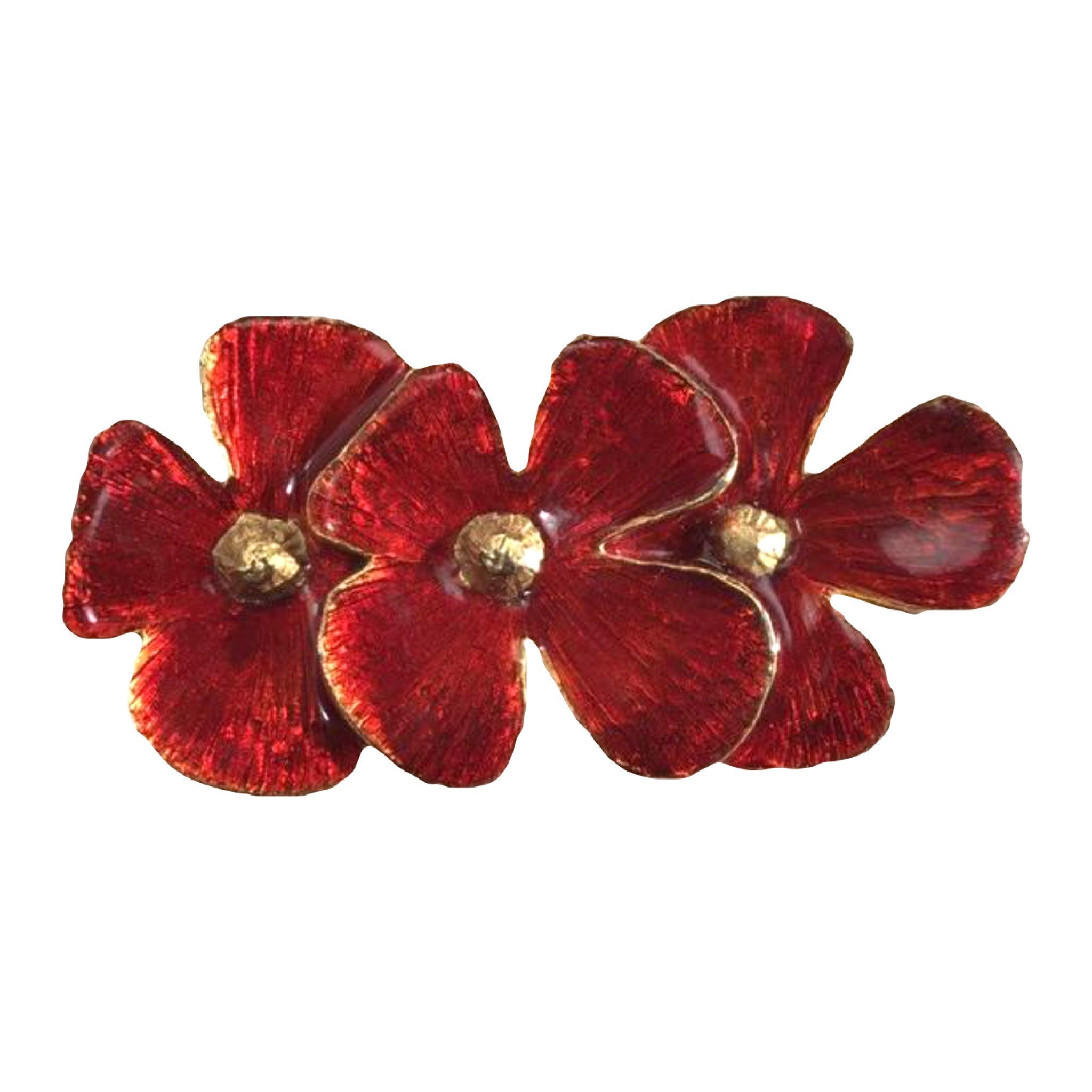 Eco friendly necklace red poppy