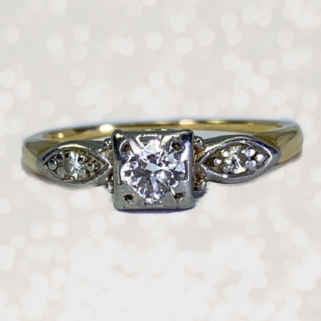 1920s Art Deco Diamond Engagement Ring By Jabel In 14k Gold