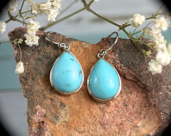 Turquoise sterling silver earrings