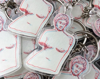 Venus De Milo 3D Lineart Keychain