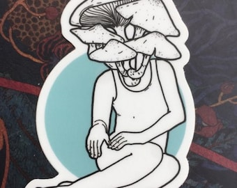 Mushroom Girl Vinyl Sticker