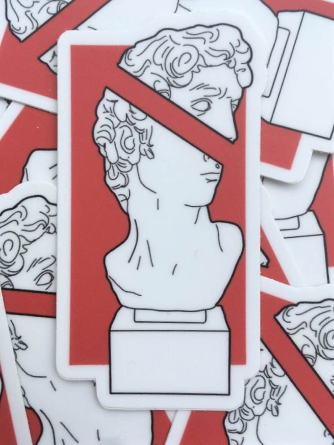 Broken Bust of David Vinyl Sticker - Etsy