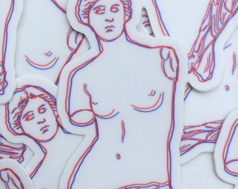 3D Venus de Milo Vinyl Sticker