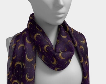 Halloween Scarf, Pentagram, Silk Scarf, Halloween Gift, Best Friend Gifts,