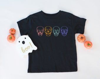 Skull Tshirt, Halloween Shirt, Halloween, Gifts For Kids,