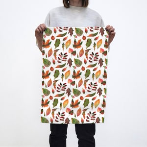 Fall Tea Towel, Autumn Decor, Thank You Gifts, Grandma Gift,