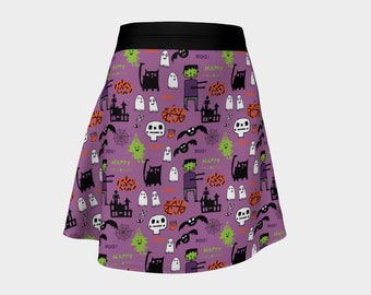 Frankenstein Halloween Skirt | Stretchy comfortable Flare Skirt
