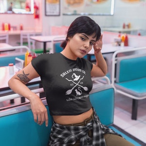 Crop Top, Salem Broom Co, Halloween T Shirt, Birthday Gift, Teenage Girl Gifts,