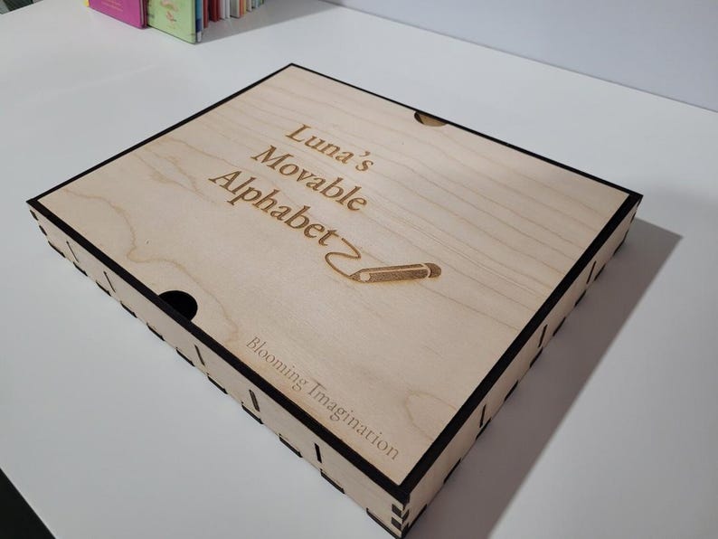 Movable Text Box Montessori Movable Alphabet, Personalized Writing Practice Box - Etsy