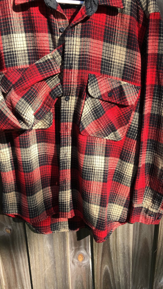 Vintage Sears and Roebuck Wool Blend Plaid Shirt … - image 2