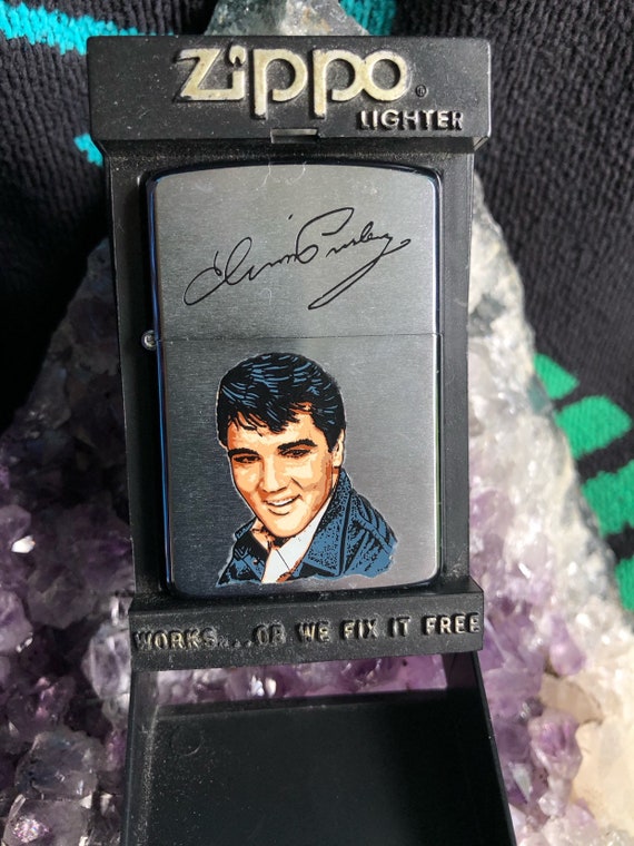 Vintage Elvis Presley Portrait Zippo Lighter Color Unfired - Etsy