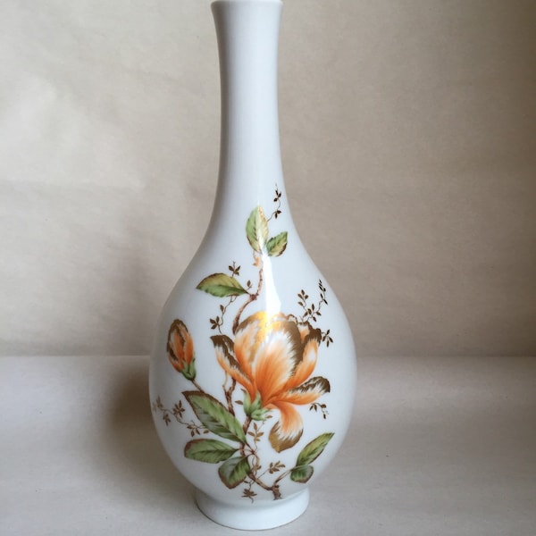 Antique Limone AK Kaiser Porcelain Vase bubble shape European floral porcelain West Germany collectible vase