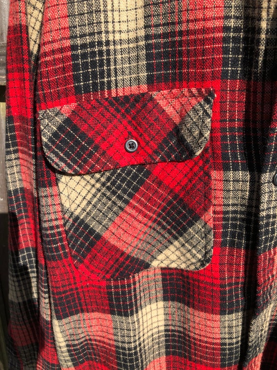 Vintage Sears and Roebuck Wool Blend Plaid Shirt … - image 3