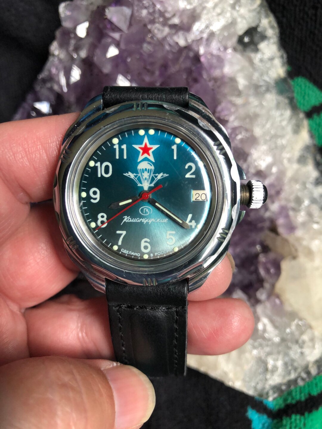 Collectible Airborne Troops Russian Watch Vistok Komandirskie Chistopol Russia mechanical wrist watch USSR Military Commander Paratrooper Etsy