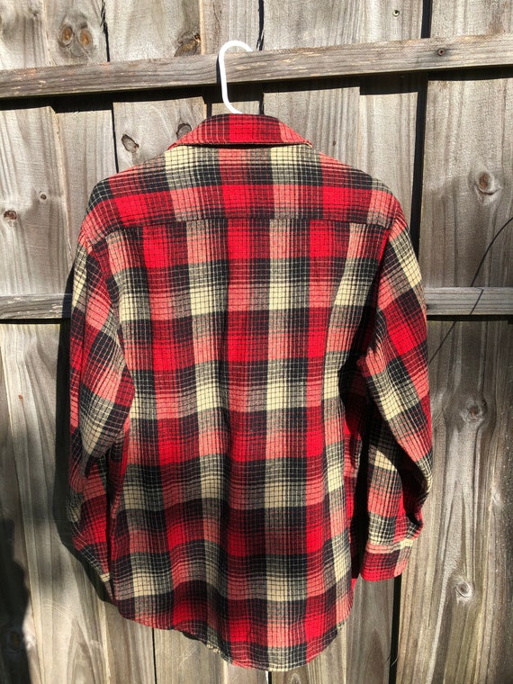 Vintage Sears and Roebuck Wool Blend Plaid Shirt … - image 4