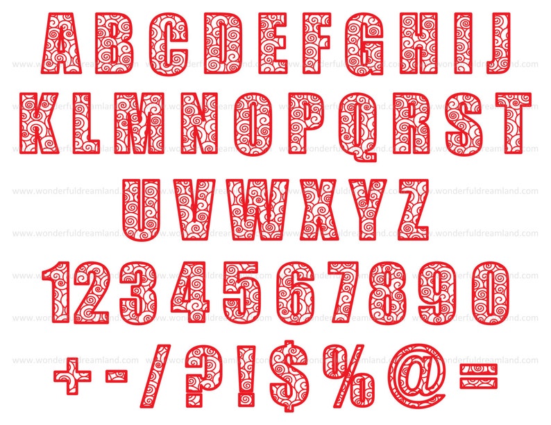 PNG SVG EPS Vector Instant Download Printable Clipart Clip Art Digital File Alphabets Numbers