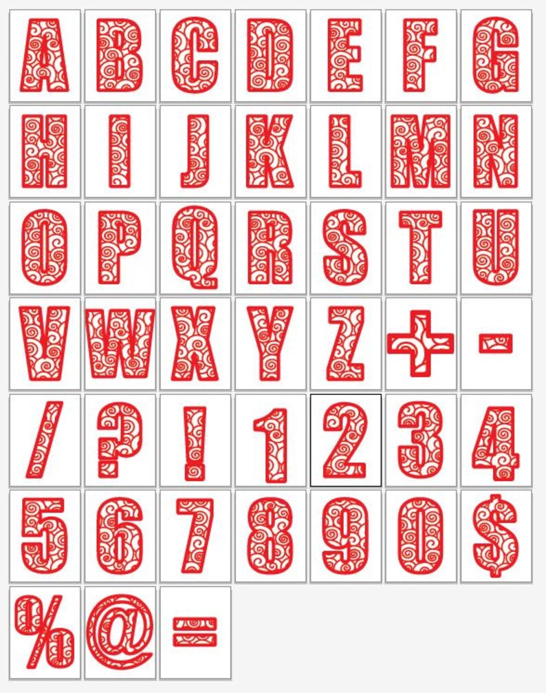 PNG SVG EPS Vector Instant Download Printable Clipart Clip Art Digital File Alphabets Numbers
