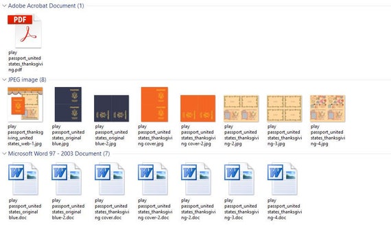 Thanksgiving Passport Invitation Doc Jpg Pdf Instant Download Etsy