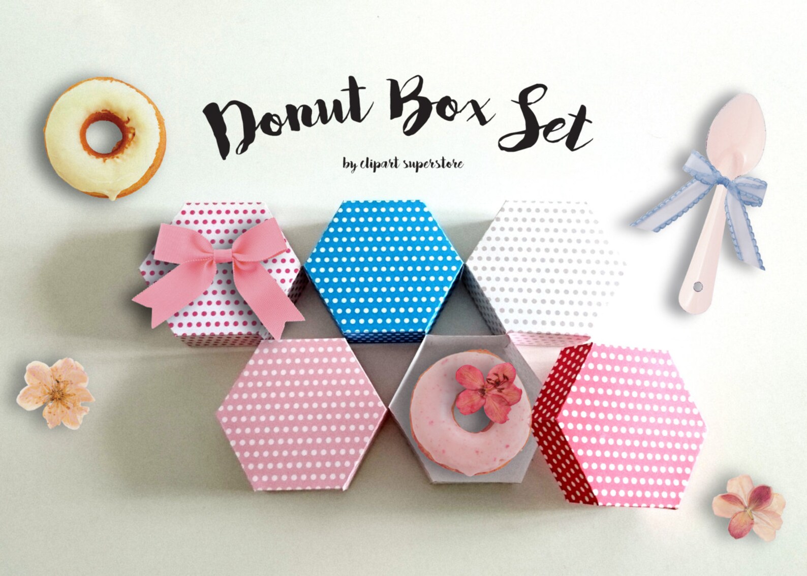 Donut Box SVG JPG PDF Instant Download Printable Digital File Etsy