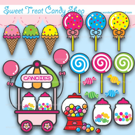 Sweet Treats Candy Booth Cart Instant Download Printable Etsy