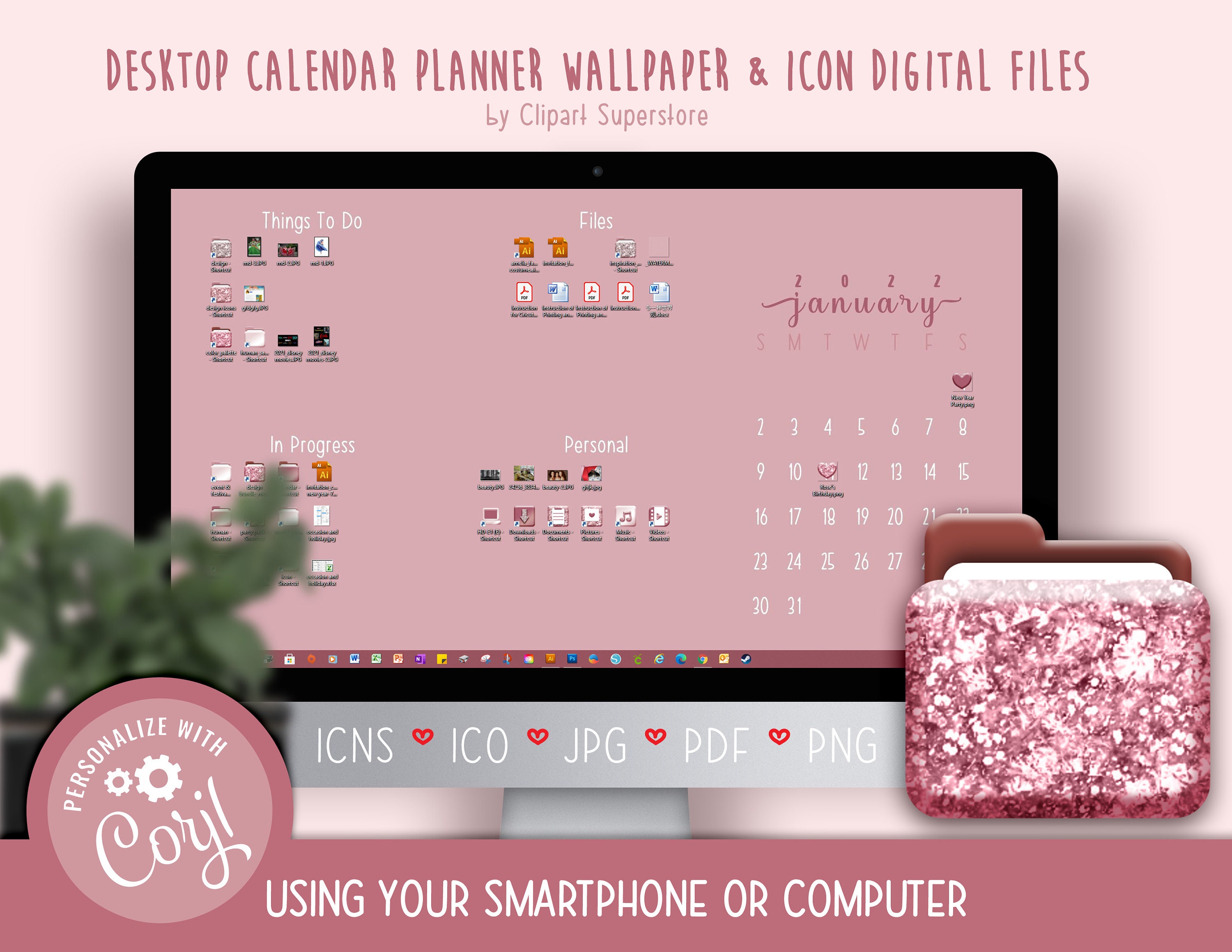 Desktop Wallpaper Calendar 2022 2021 2022 Desktop Calendar Wallpaper Organizer Planner And | Etsy Singapore