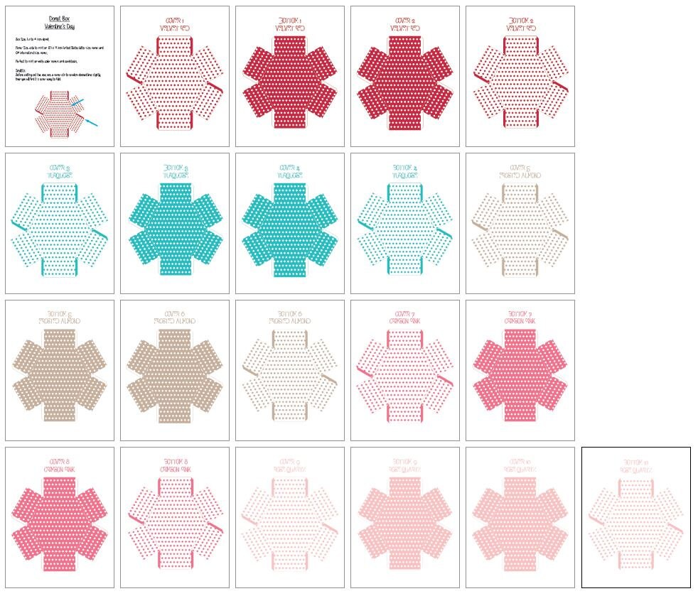 Donut Box SVG JPG PDF Instant Download Printable Digital File Etsy