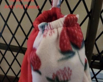Reversible 9" Fleece Sugar Glider Pouch, Sleeping Sack