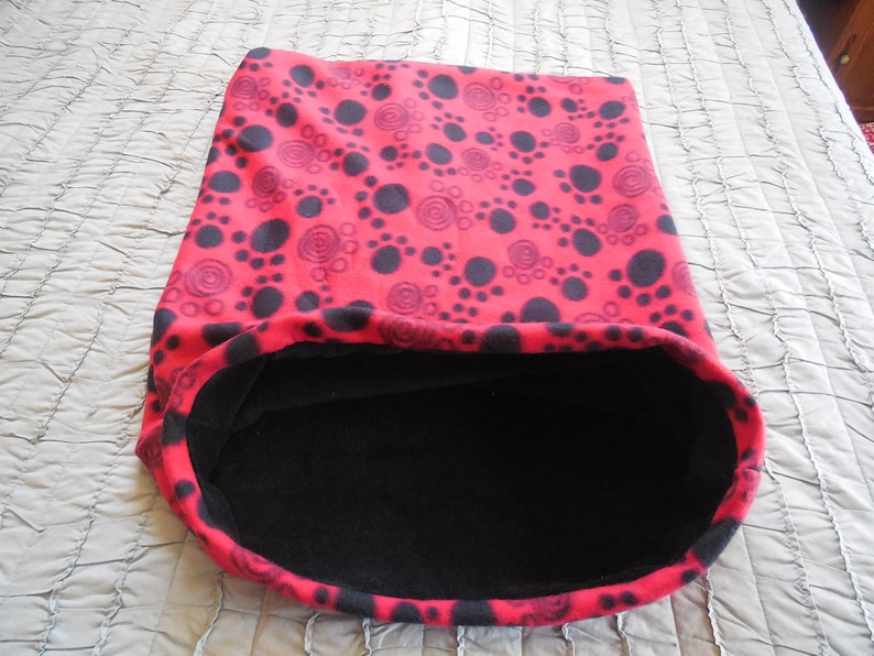 Red with Black Paw Snuggle Sac