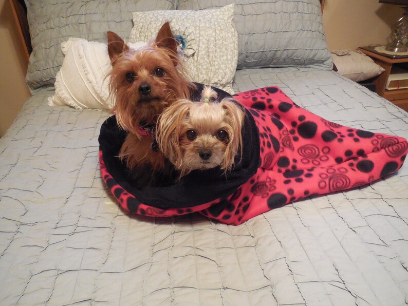 Red with Black Paw Snuggle Sac