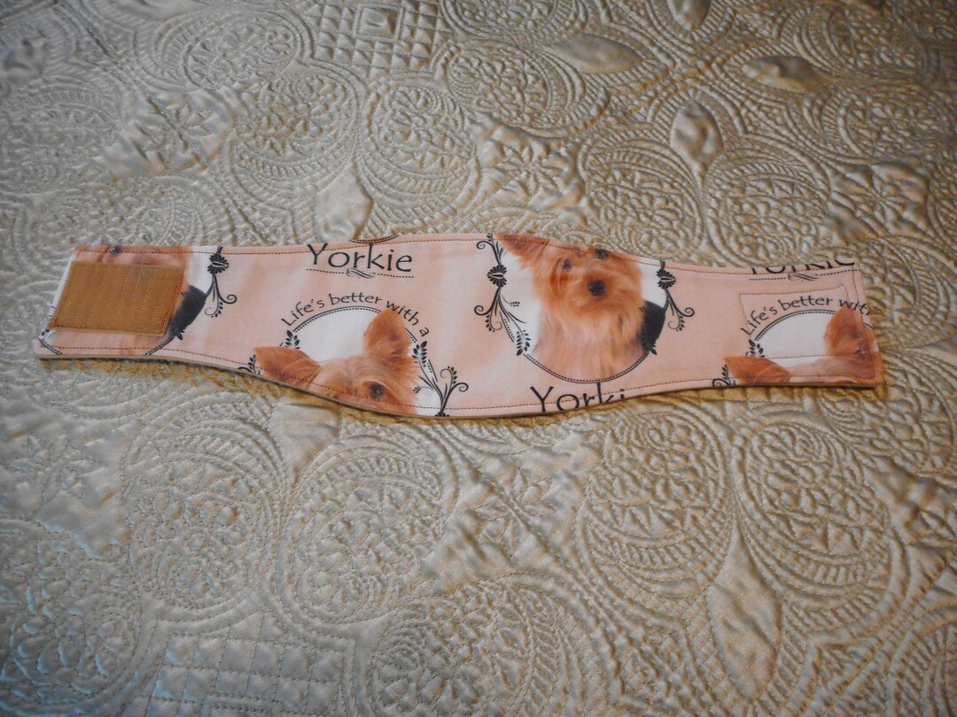 Yorkie Male Dog Belly Band With Waterproof Inner Lining Etsy