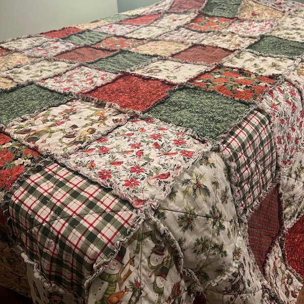 Queen Size Rag Quilt Etsy