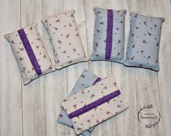 Handmade Scottish thistle tissue travel envelope pocket holder
