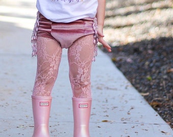 Lace Stockings, Blush Pink Floral Lace Tights - Valentine's Day
