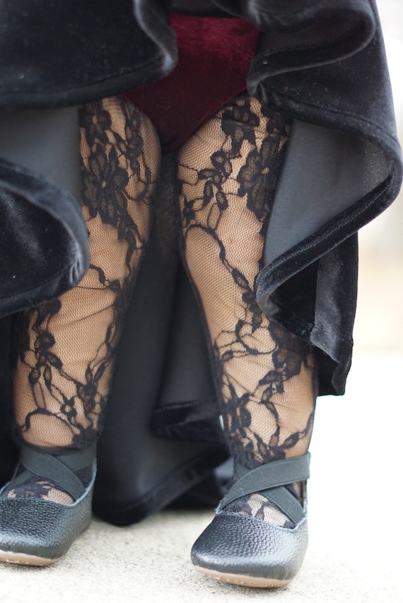 Floral Lace Fishnet Tights