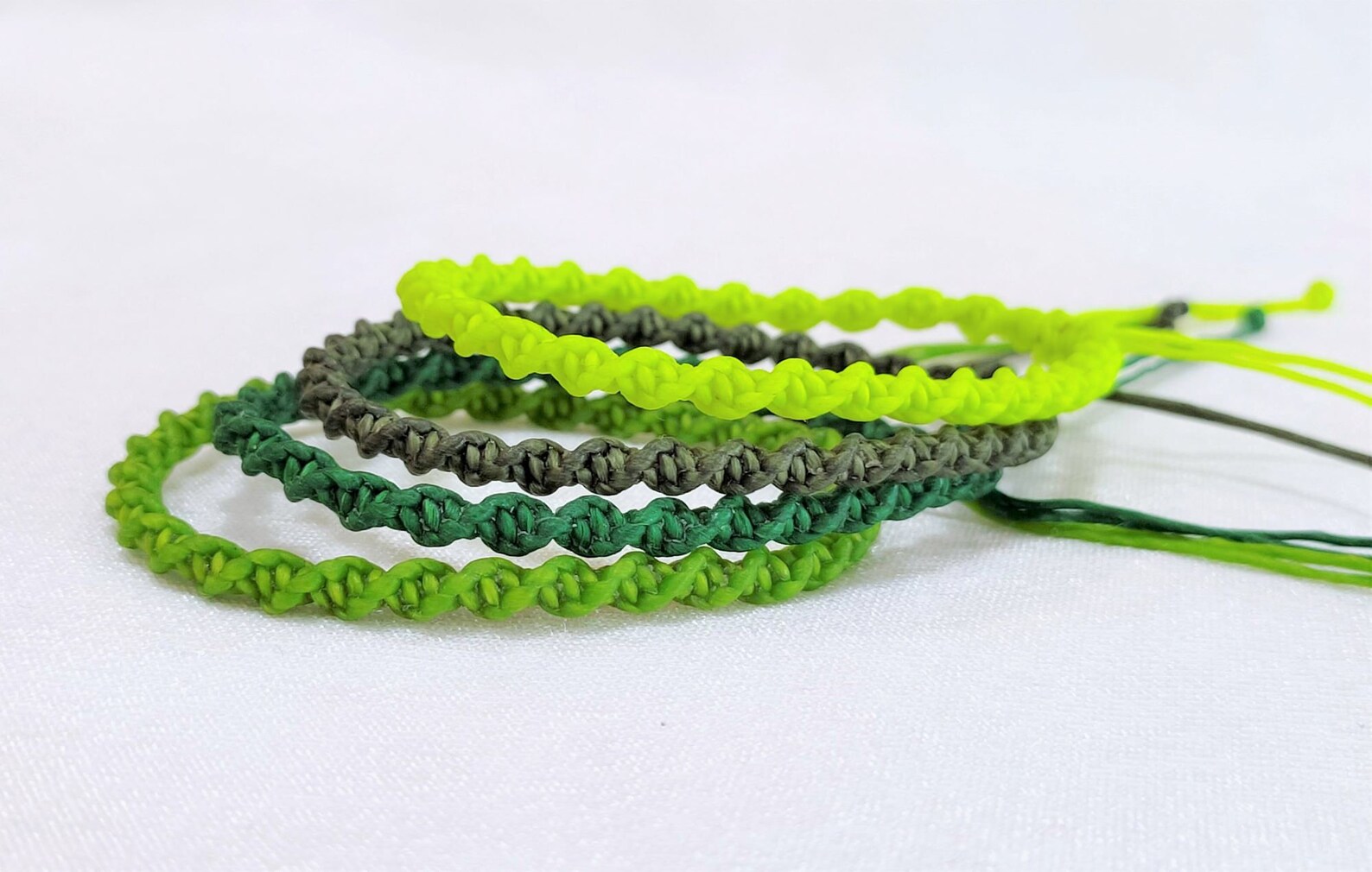 Macrame Twist Knot Friendship Adjustable Bracelet Braided Etsy