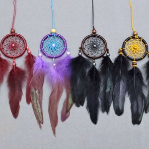 Boho Dreamcatcher  Mini Dreamcatcher  Small Dreamcatcher  Car Mirror  Baby Shower  Wedding Favors  Party Favors  Boho  Gift