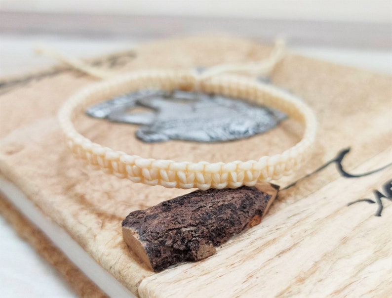 Macrame Square Knot Friendship Adjustable Bracelet / Anklet, Braided